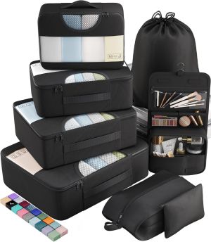 Veken 8 Set Packing Cubes_Black