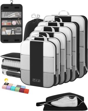 OlarHike 10 Set Compression Packing Cubes_Black