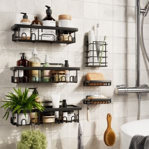 Veken Stainless Steel Shower Caddy 6-Pack